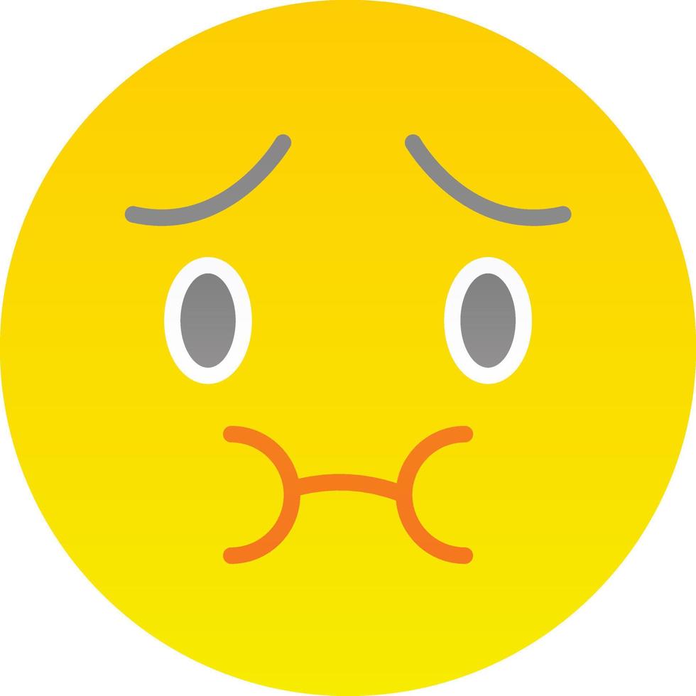Nauseated Face Vector Icon Design