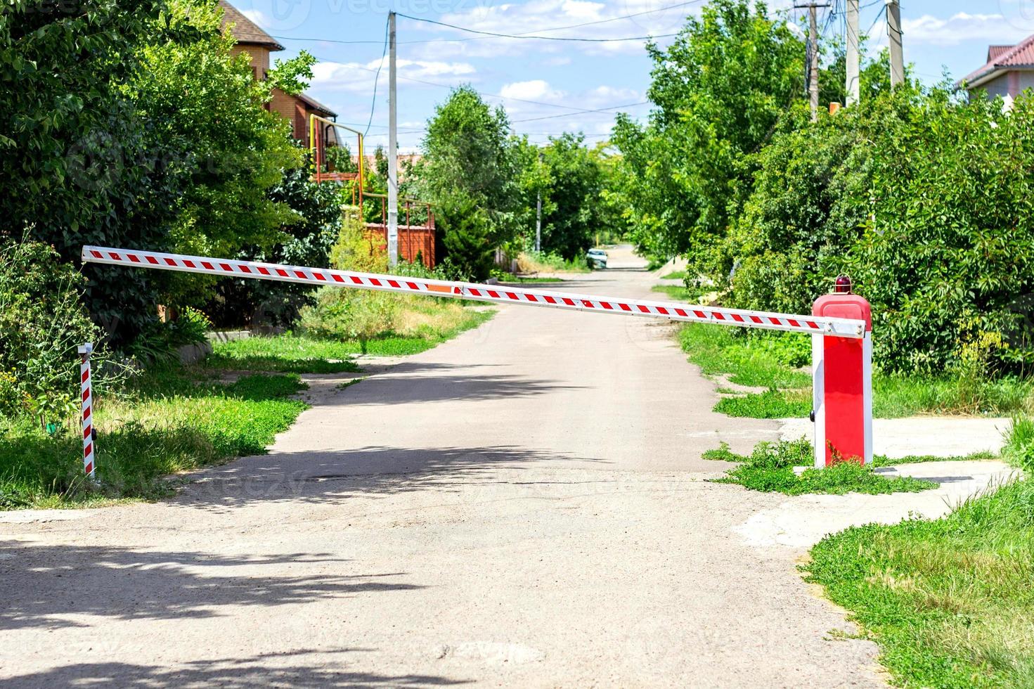 Barrier Gate Automatic system for security in village photo