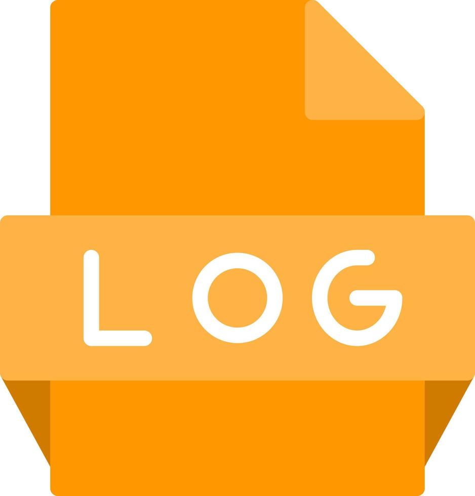 Log File Format Icon vector