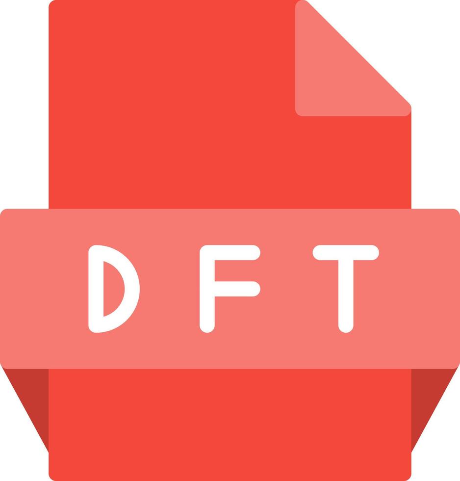 Dft File Format Icon vector