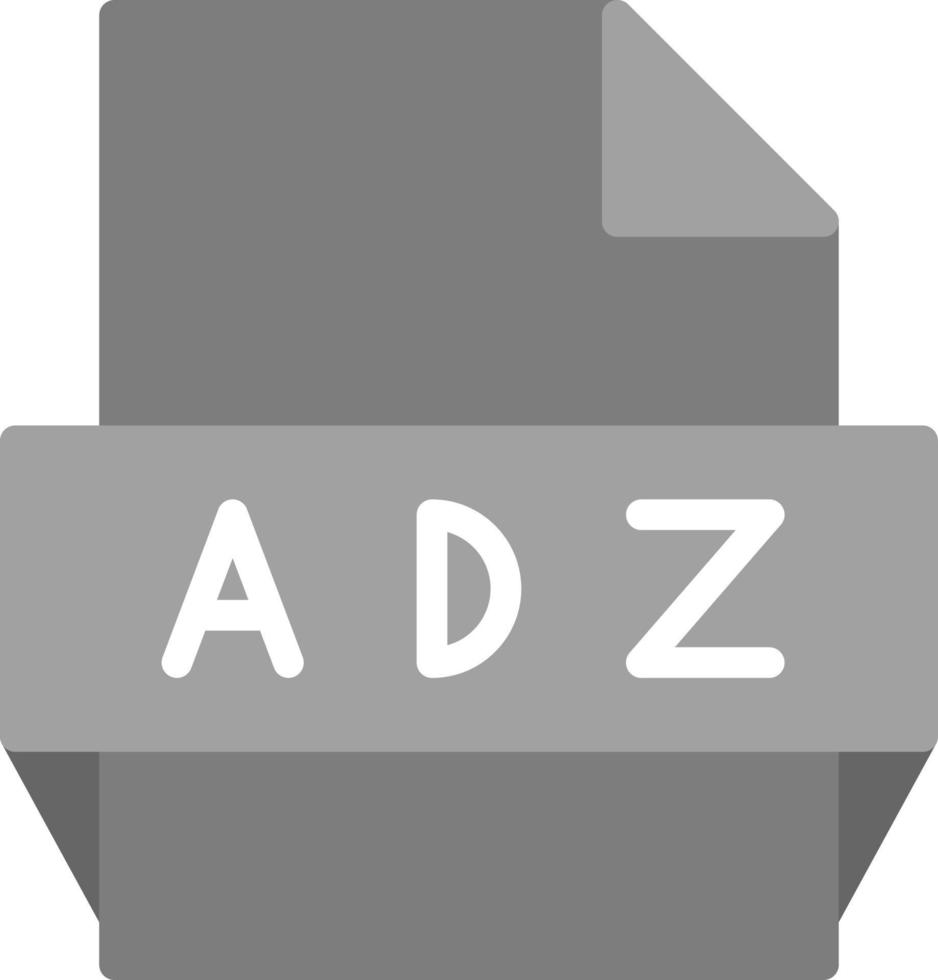 icono de formato de archivo adz vector