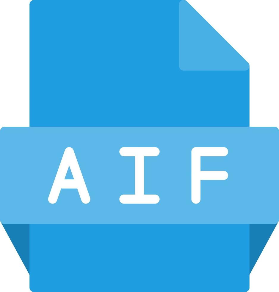 Aif File Format Icon vector