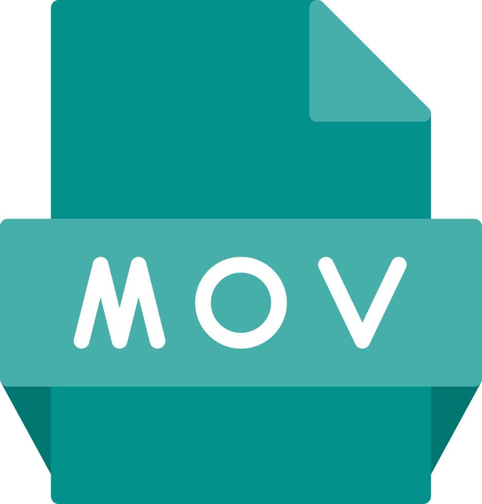 Mov File Format Icon vector
