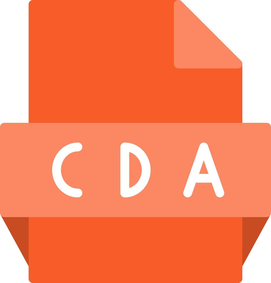 Cda File Format Icon vector