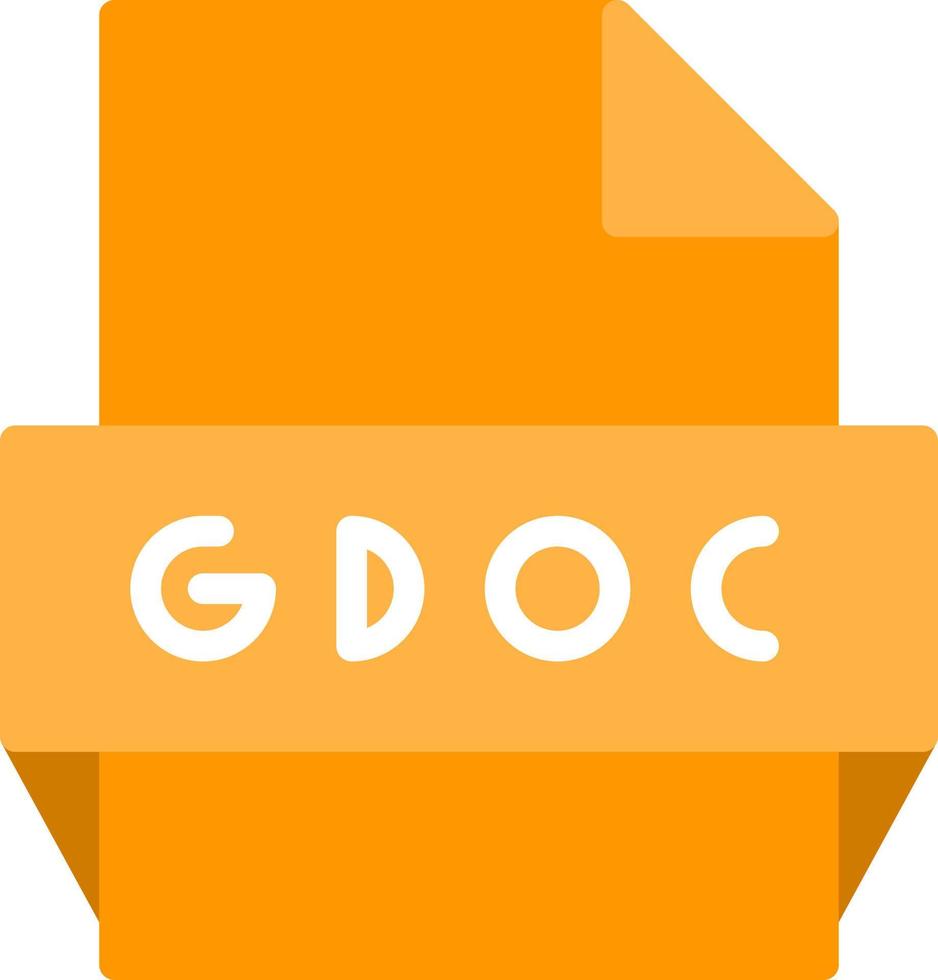 Gdoc File Format Icon vector