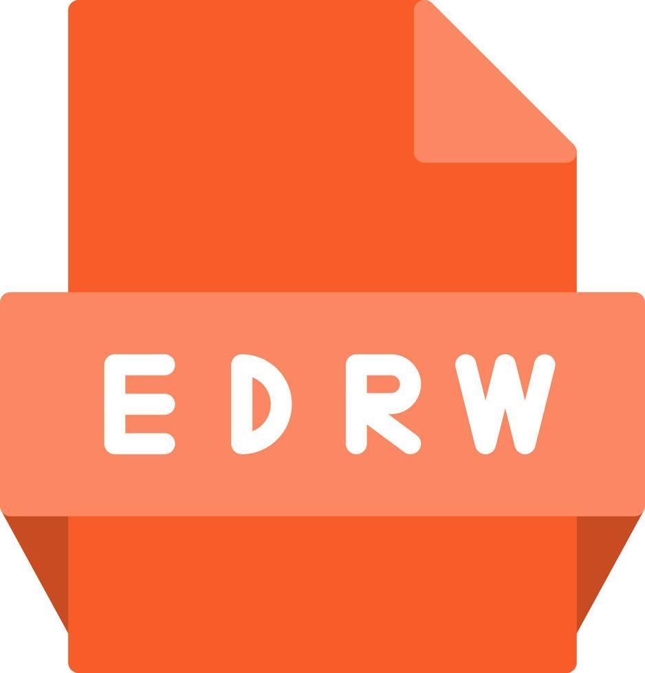 Edrw File Format Icon vector