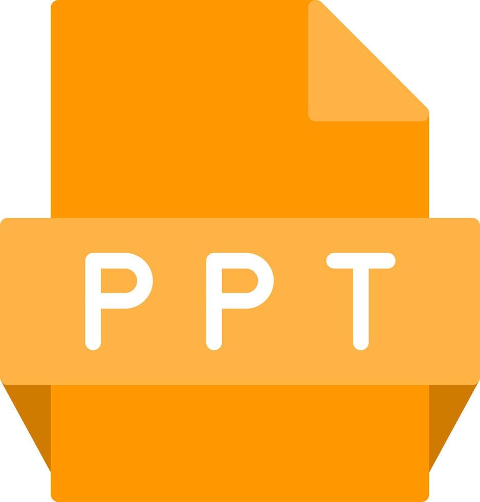 Ppt File Format Icon vector