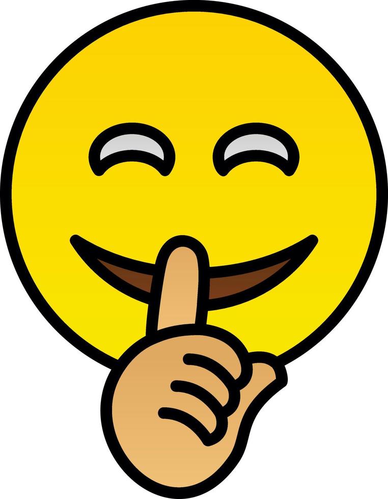 Shushing Face Vector Icon Design
