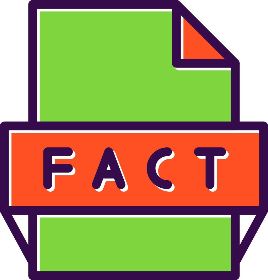 Fact File Format Icon vector