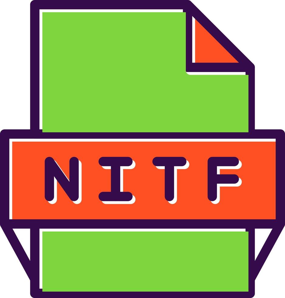 Nitf File Format Icon vector