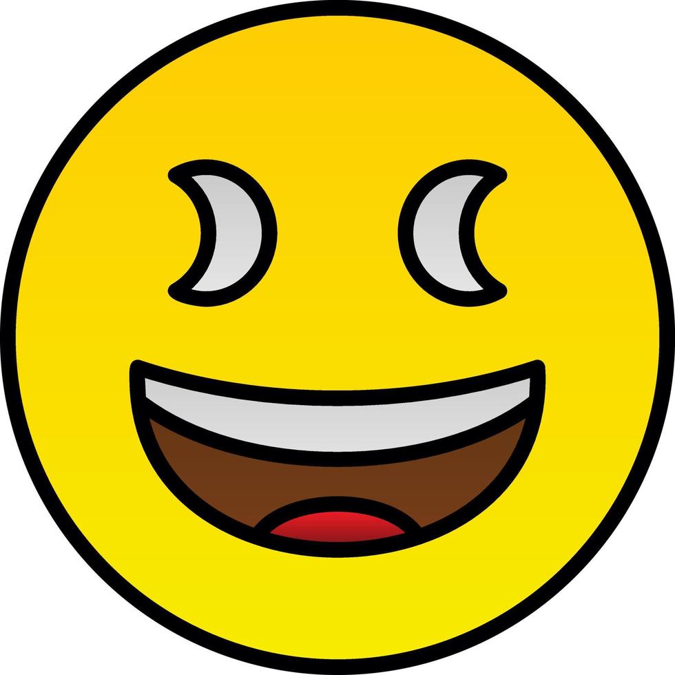 Grinning Squinting Face Vector Icon Design