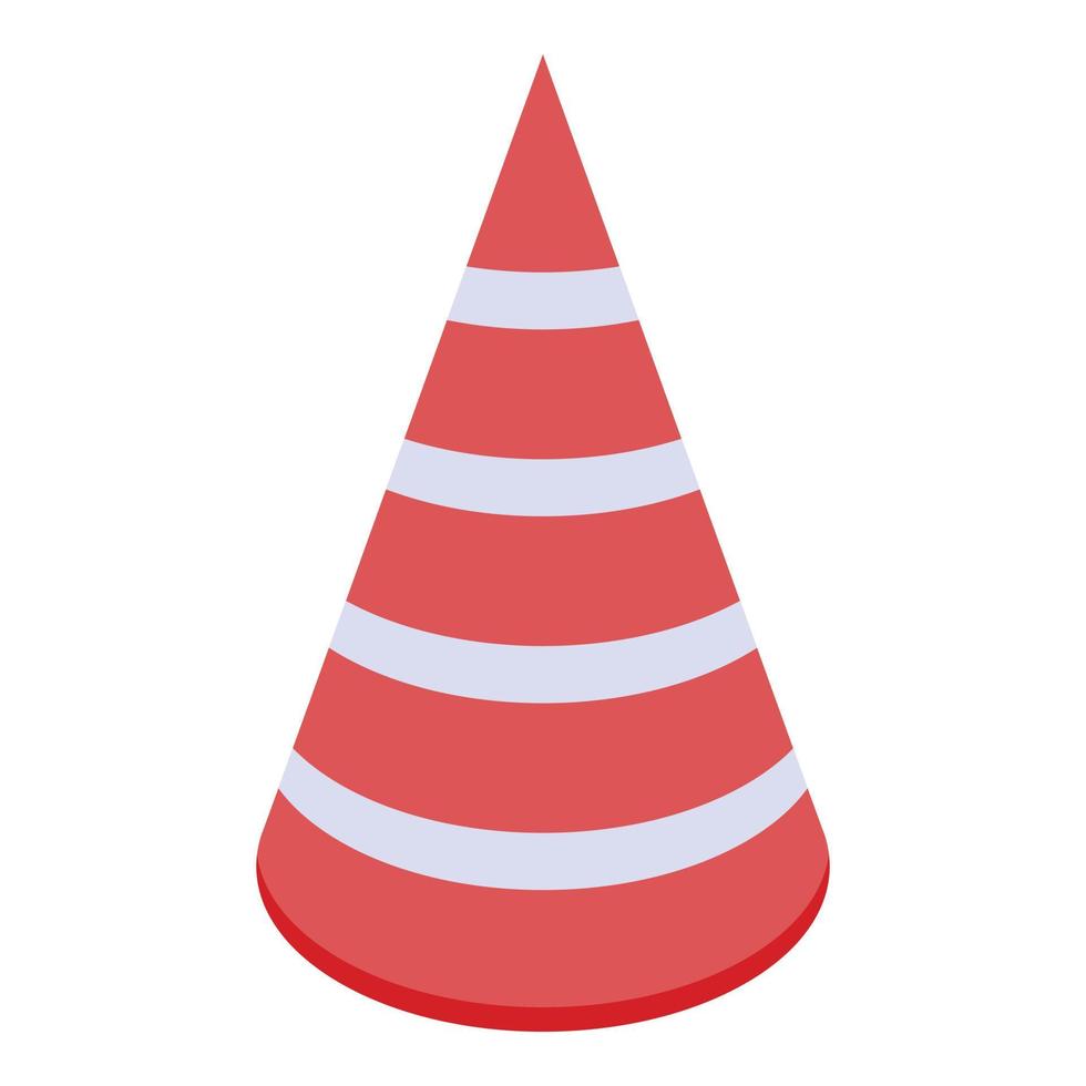 Office party head cone icon, isometric style vector