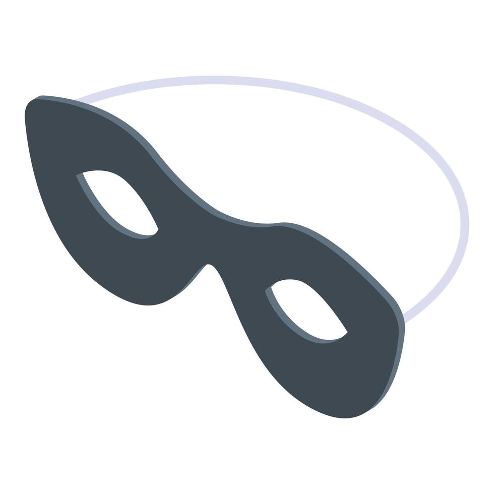 Office party black mask icon, isometric style vector