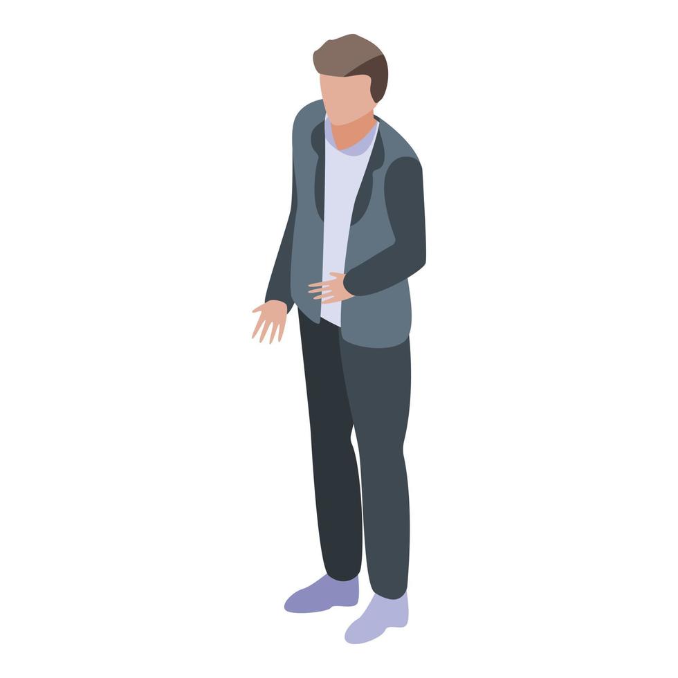 Young product manager icon, isometric style vector