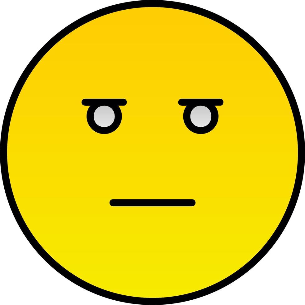 Expressionless Face Vector Icon Design