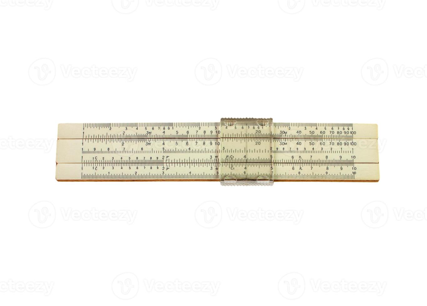 Logarithm ruler isolated photo