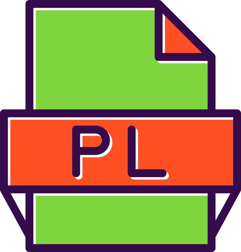 Pl File Format Icon vector
