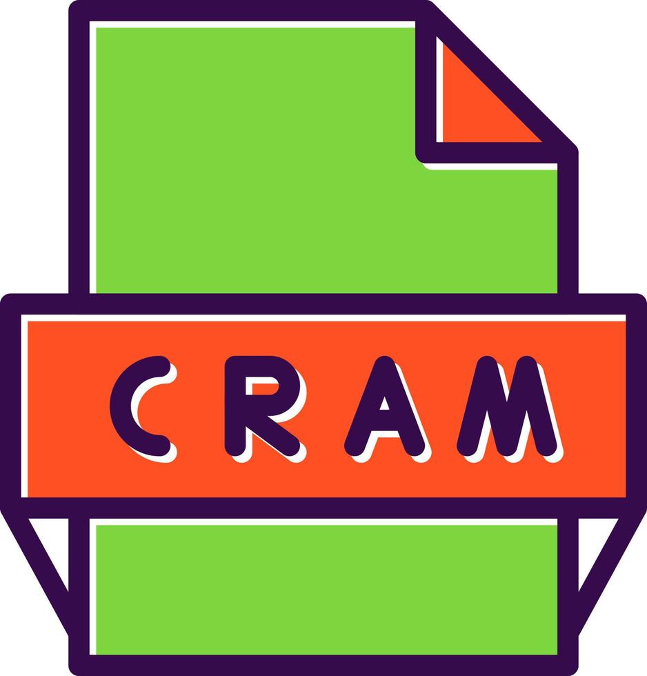 Cram File Format Icon vector