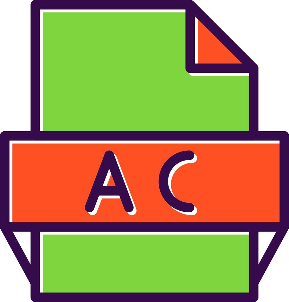 Ac File Format Icon vector