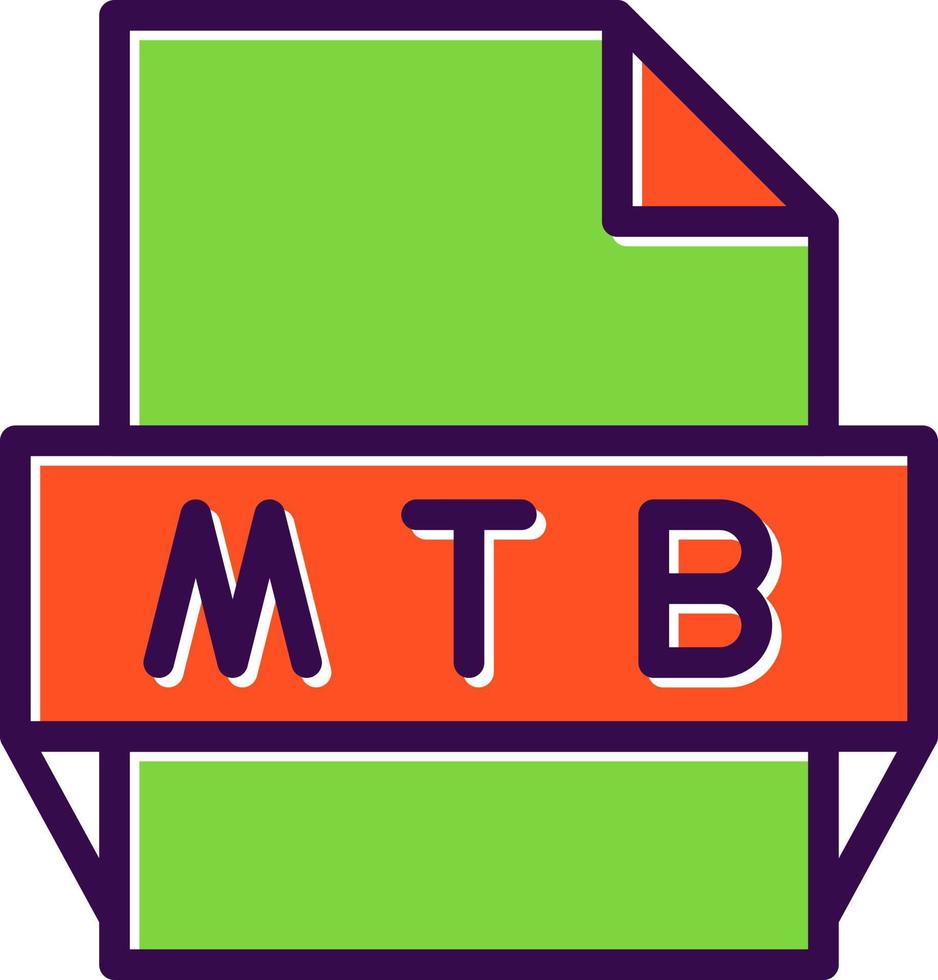 Mtb File Format Icon vector