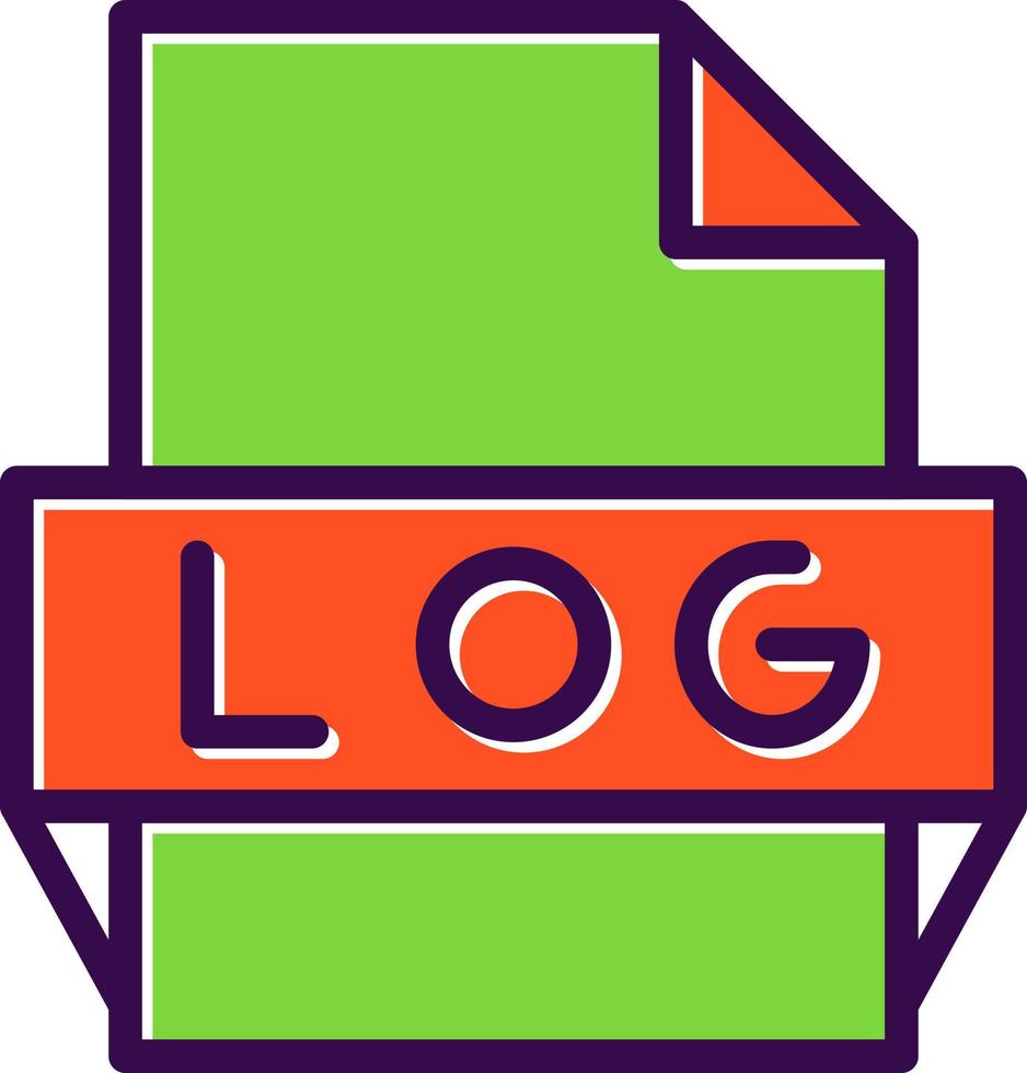 Log File Format Icon vector