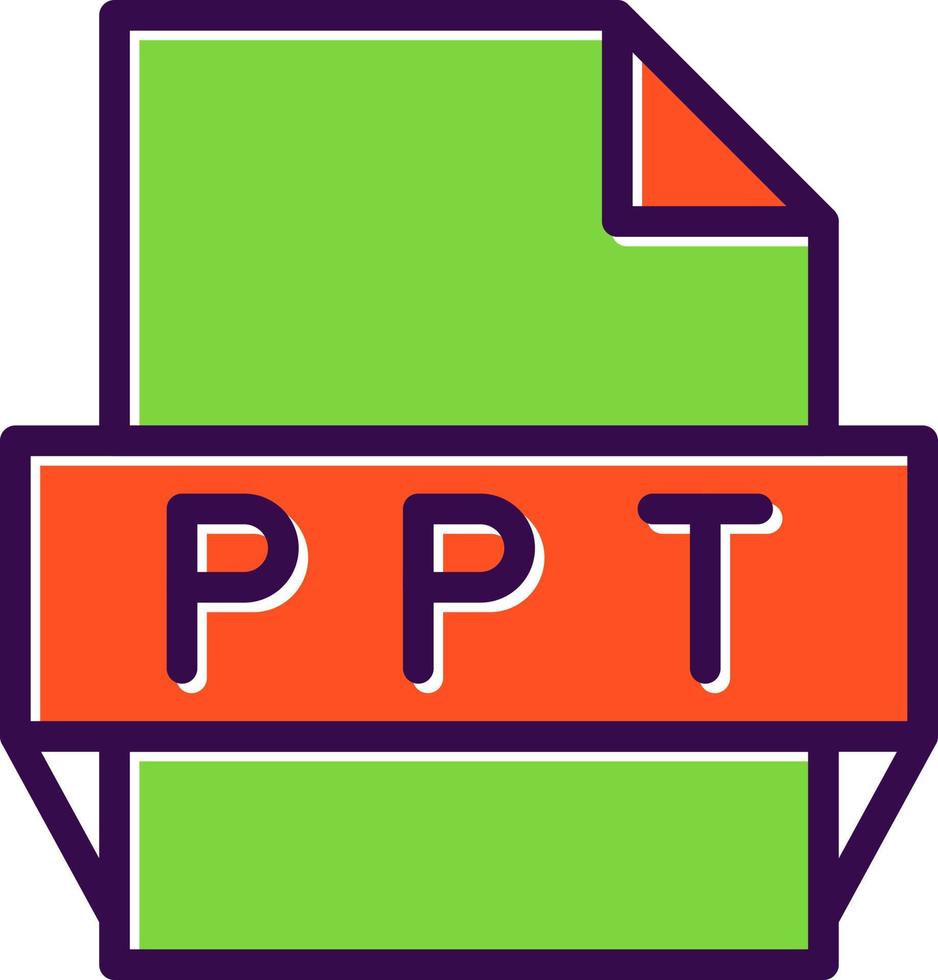 Ppt File Format Icon vector