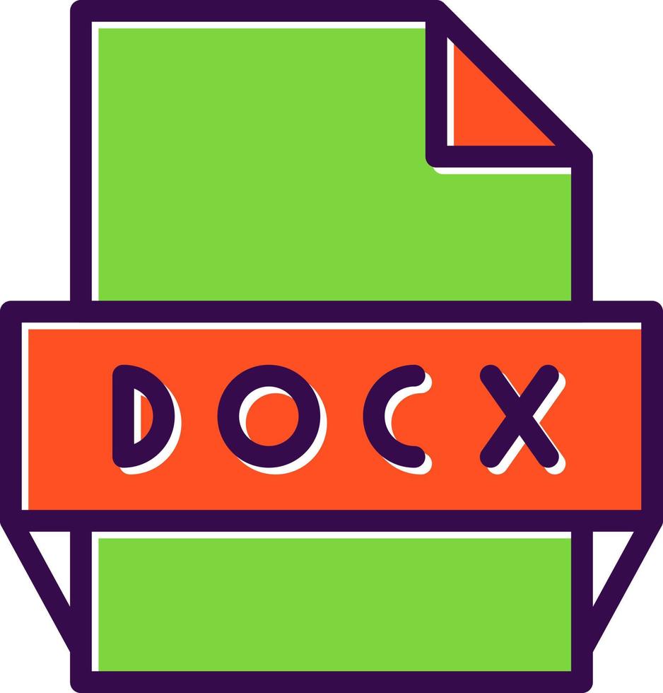 Docx File Format Icon vector