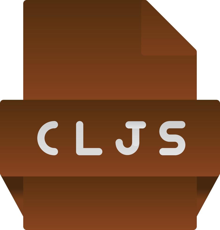 icono de formato de archivo cljs vector