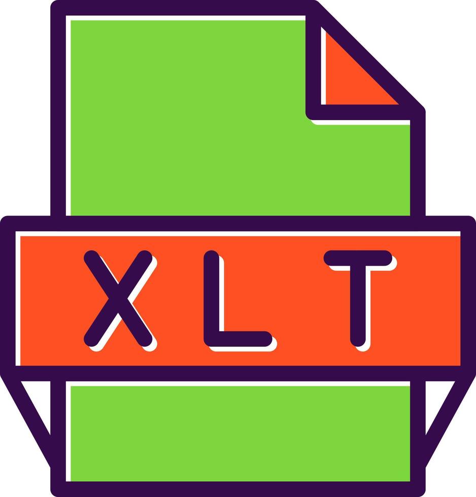 Xlt File Format Icon vector