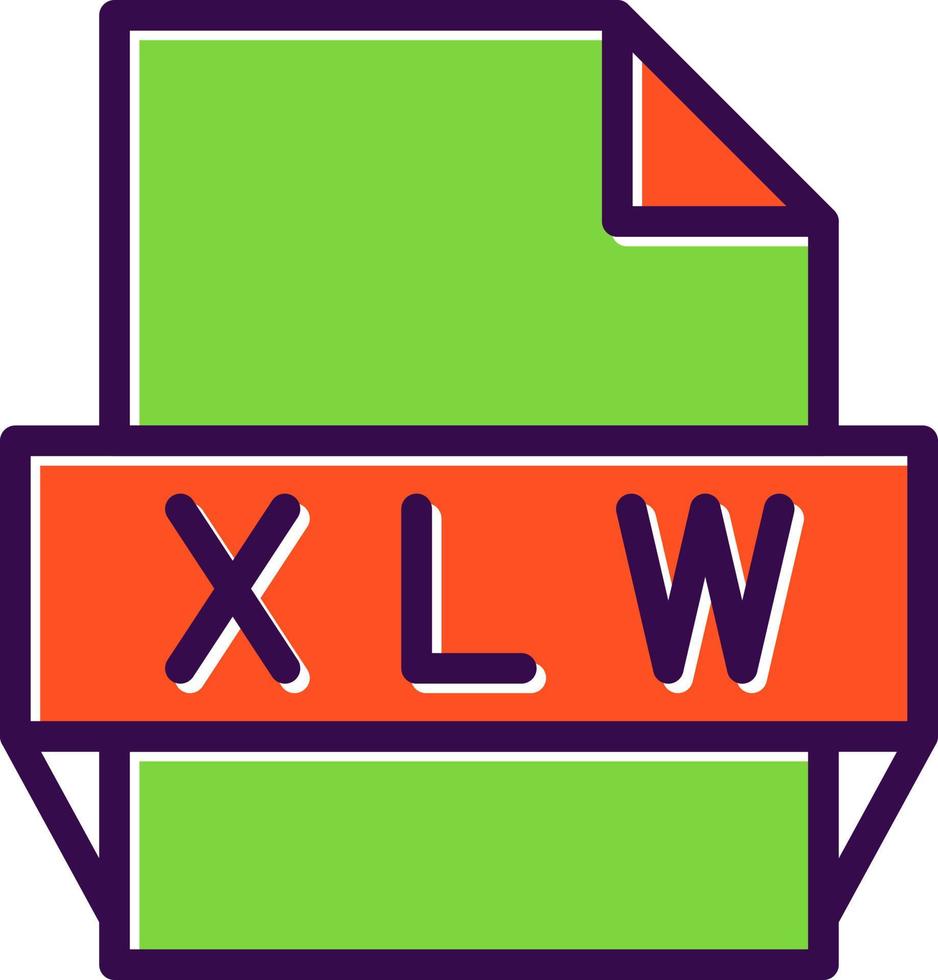 Xlw File Format Icon vector