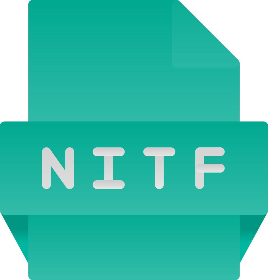 Nitf File Format Icon vector