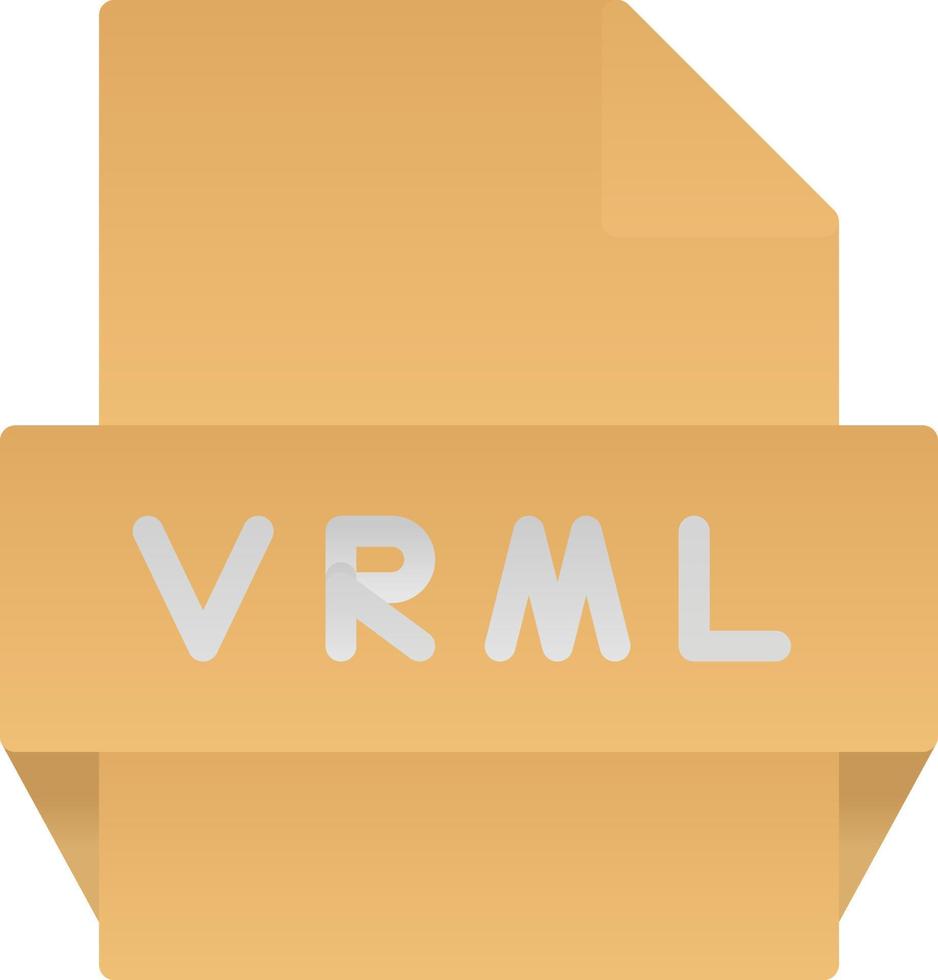 Vrml File Format Icon vector