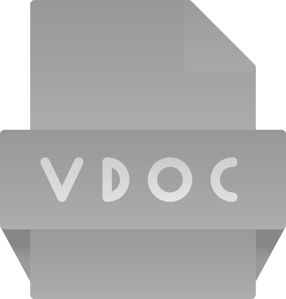 icono de formato de archivo vdoc vector