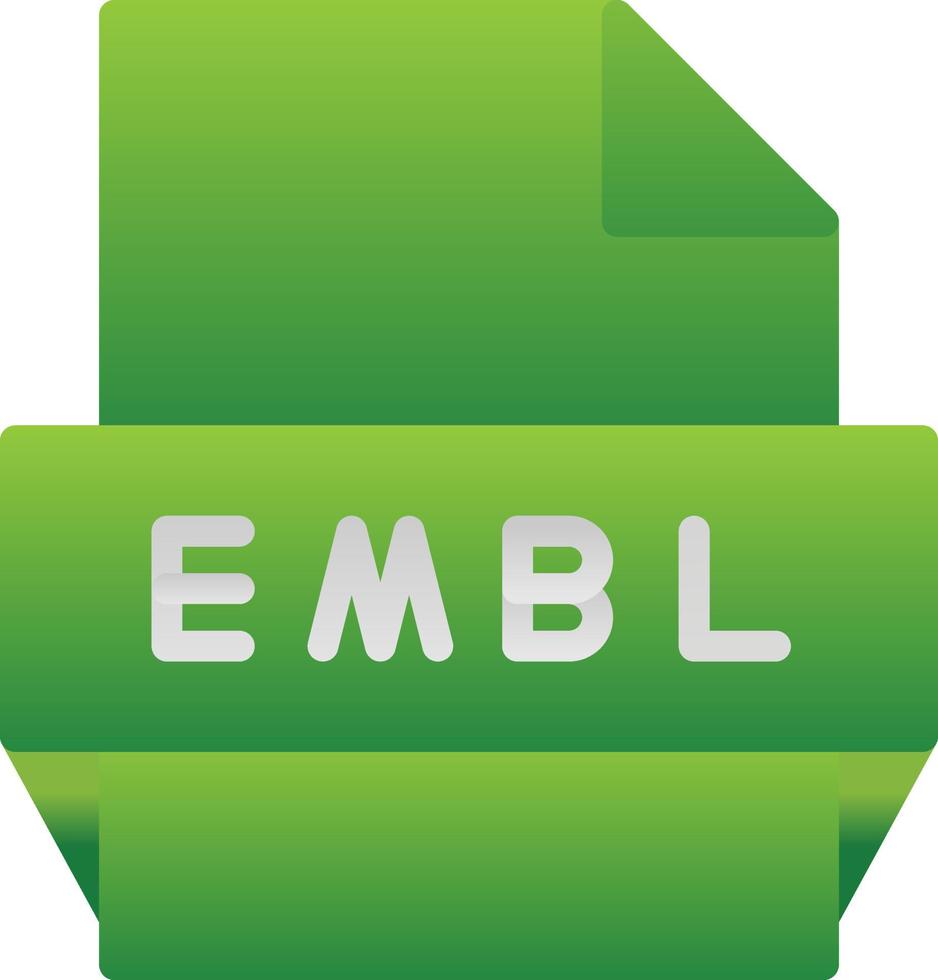 Embl File Format Icon vector