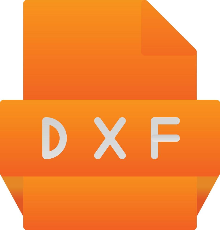 Dxf File Format Icon vector