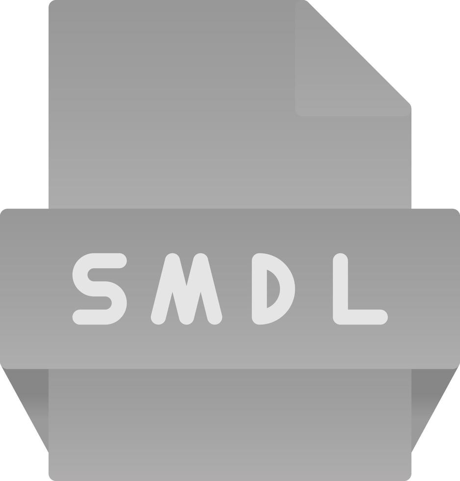 Smdl File Format Icon vector