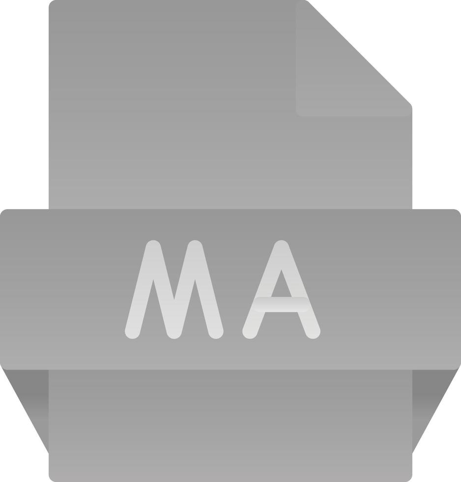 Ma File Format Icon vector
