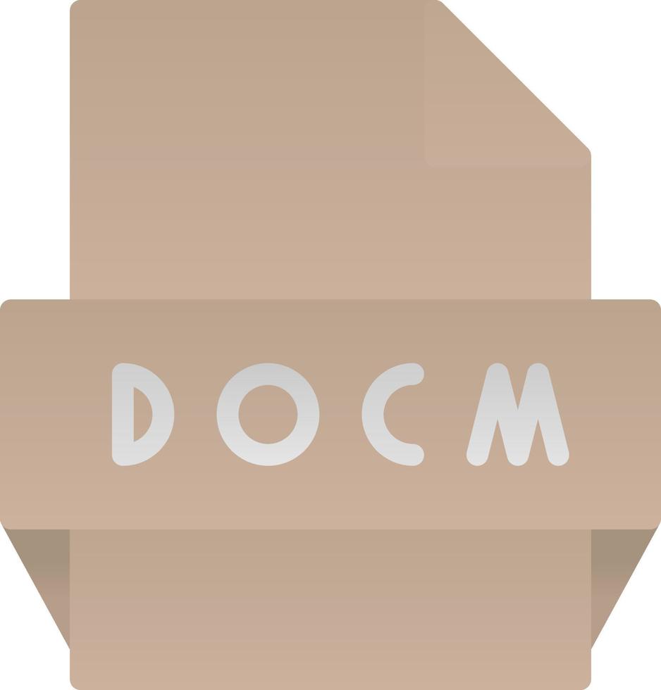Docm File Format Icon vector