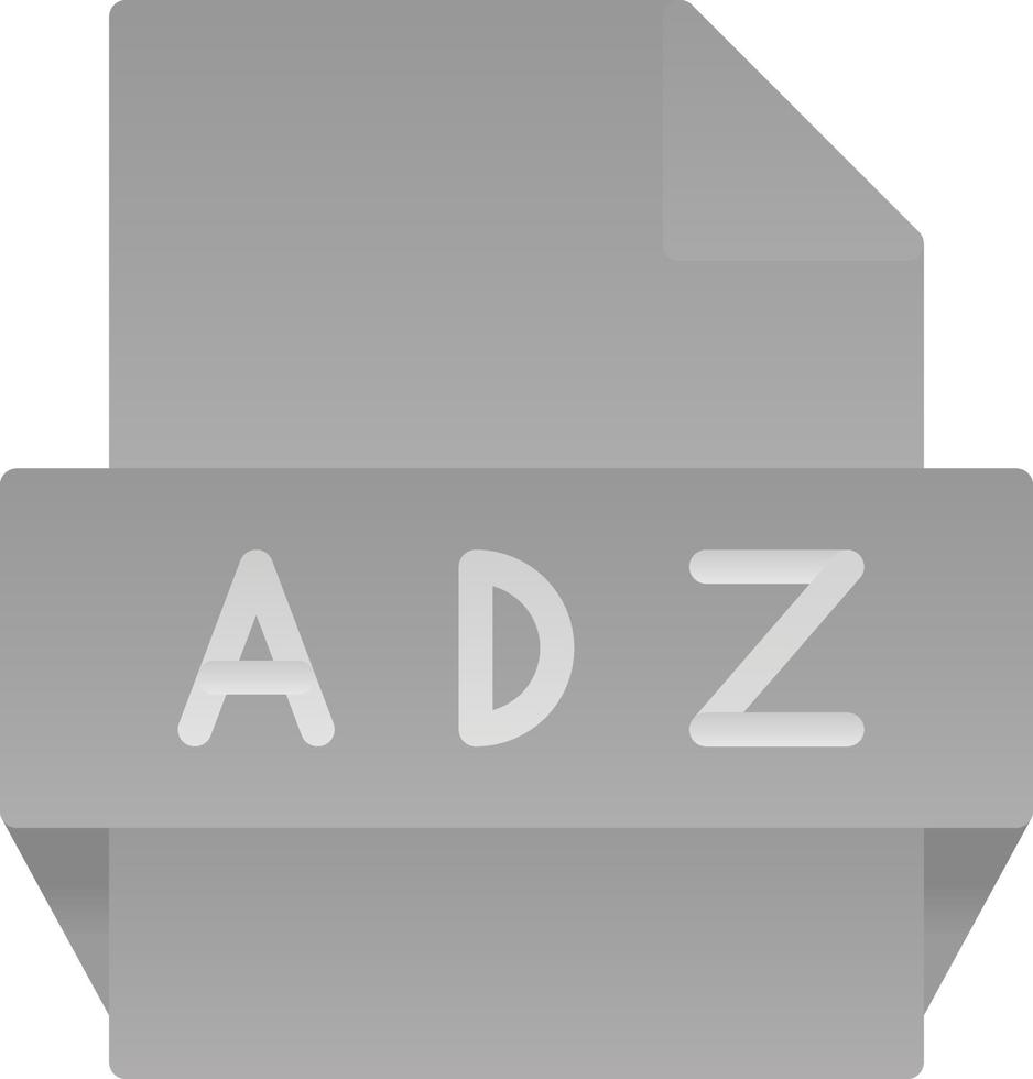 icono de formato de archivo adz vector