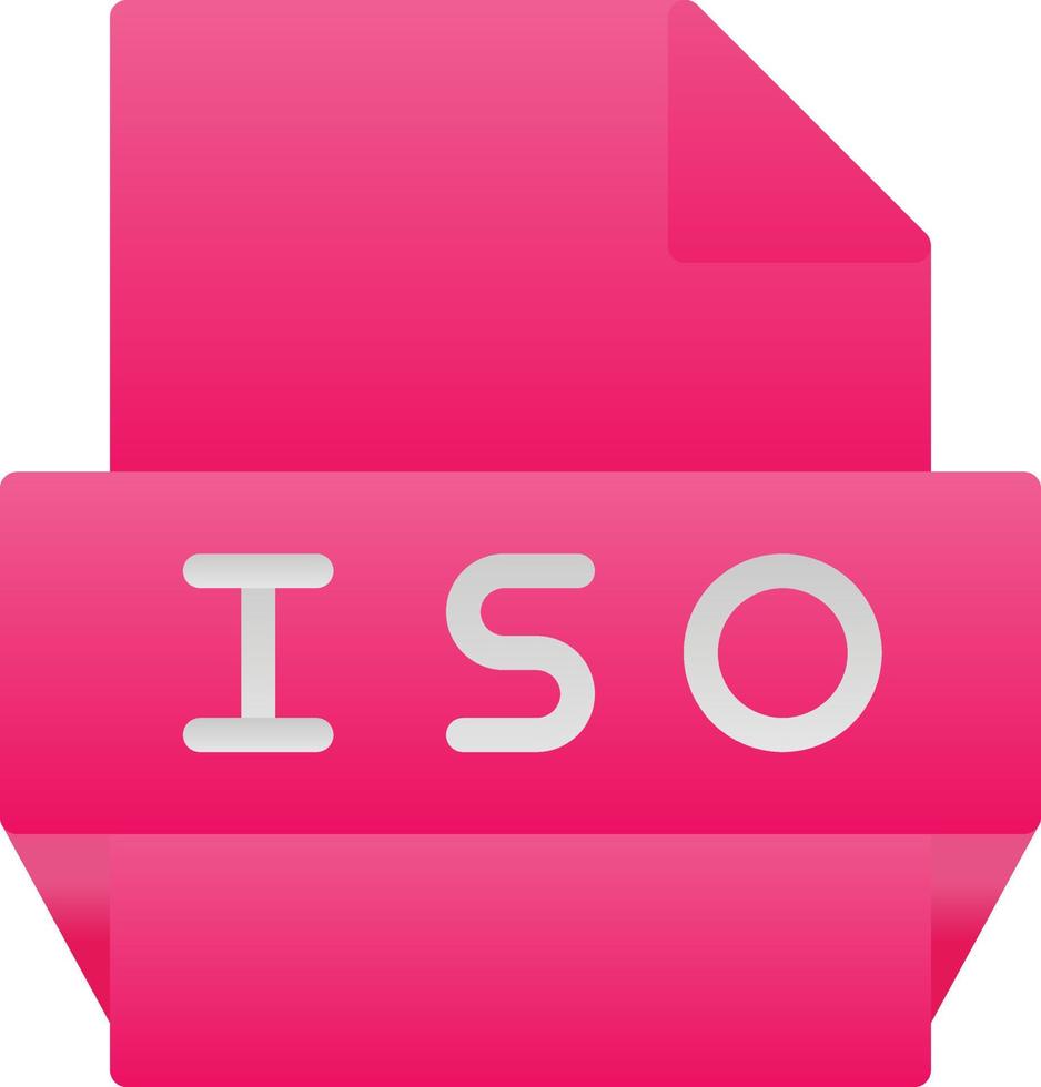 Iso File Format Icon vector
