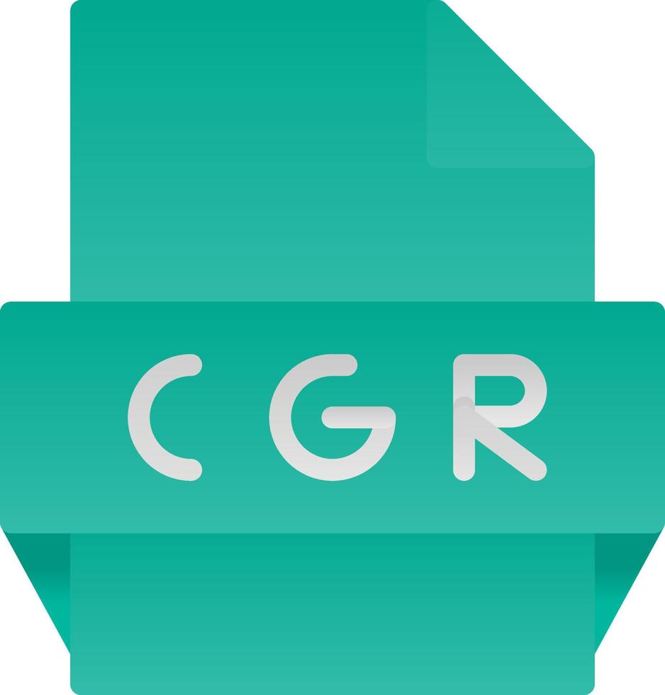 Cgr File Format Icon vector