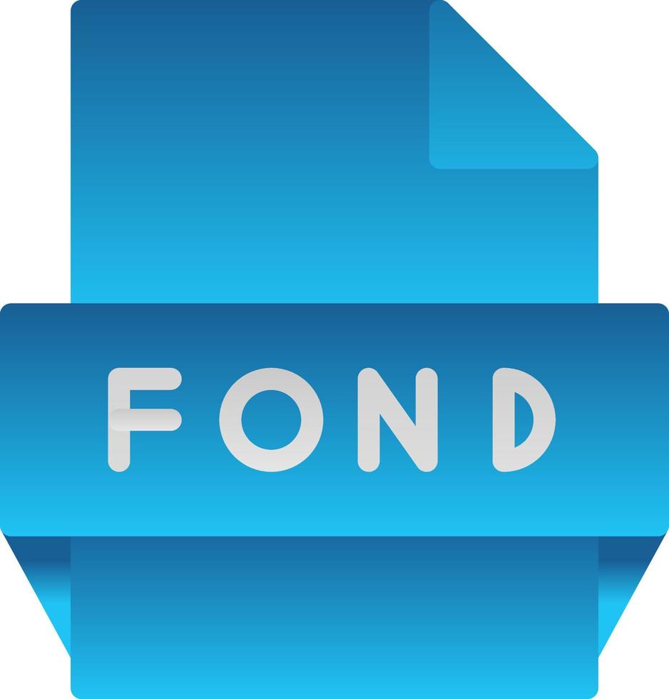 Fond File Format Icon vector