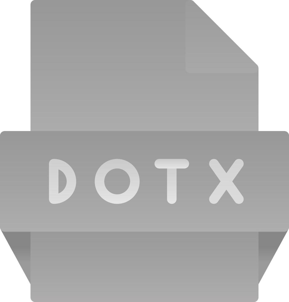 Dotx File Format Icon vector