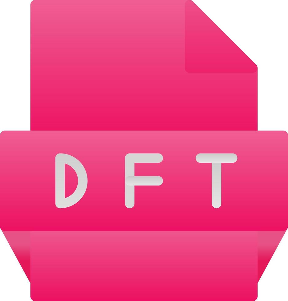 Dft File Format Icon vector