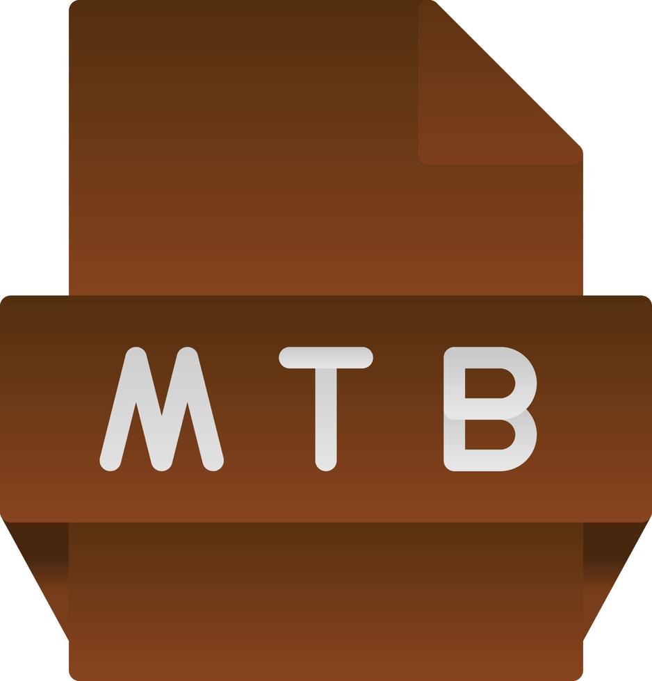 Mtb File Format Icon vector