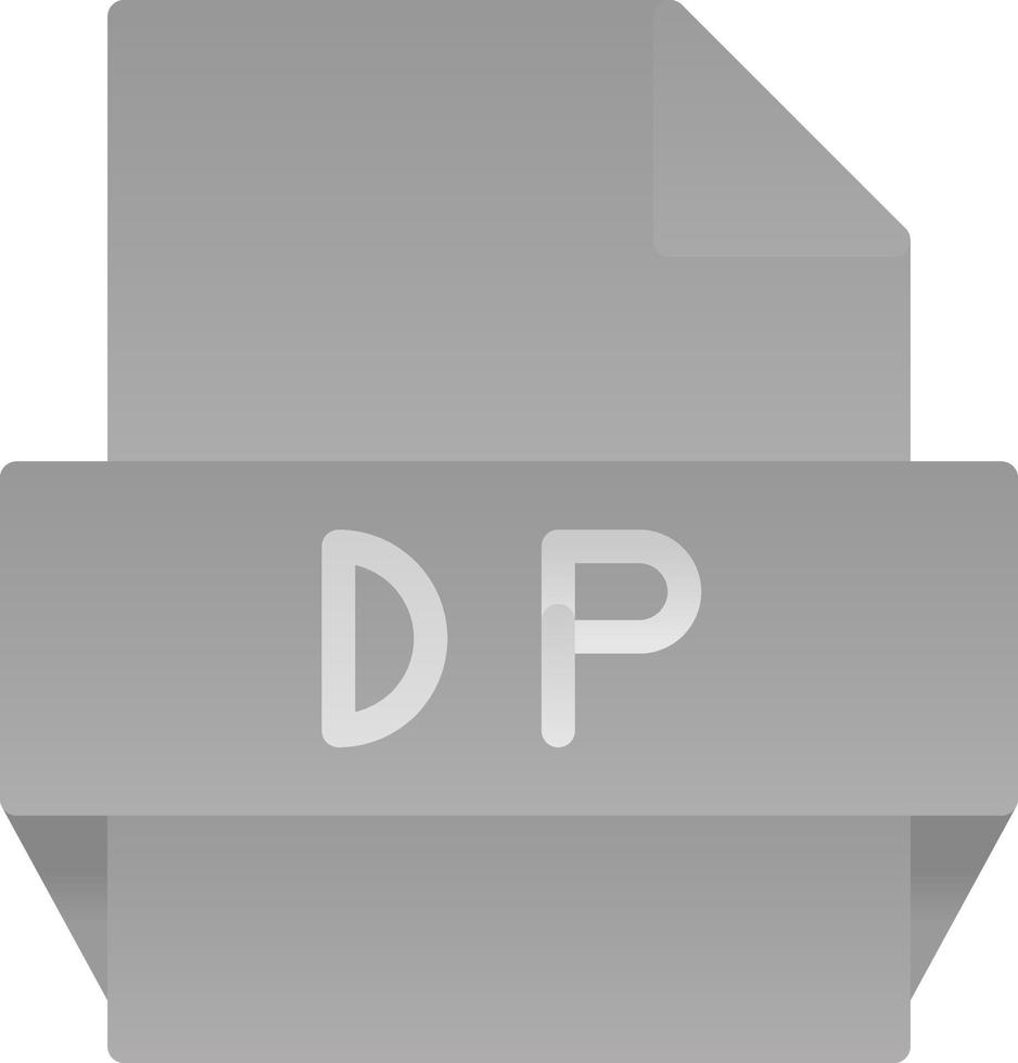 icono de formato de archivo dp vector