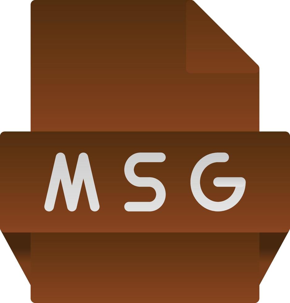 Msg File Format Icon vector