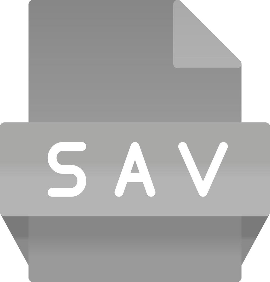 icono de formato de archivo sav vector