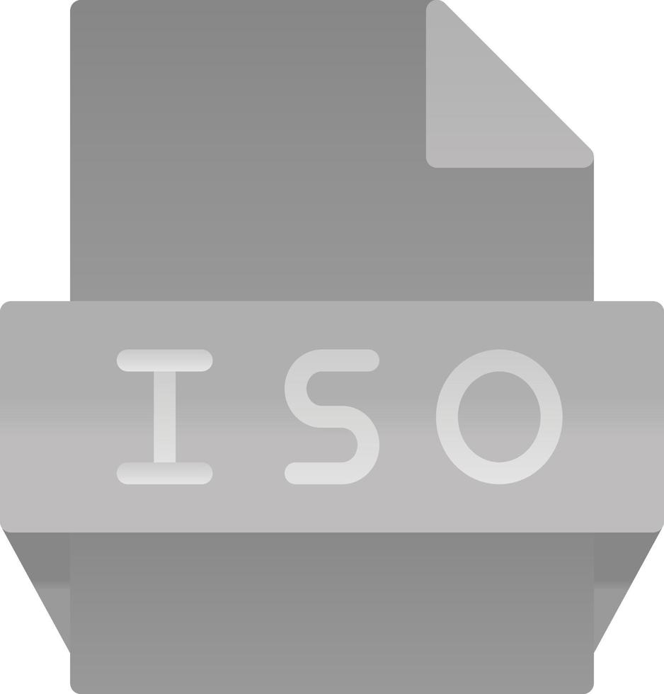 Iso File Format Icon vector