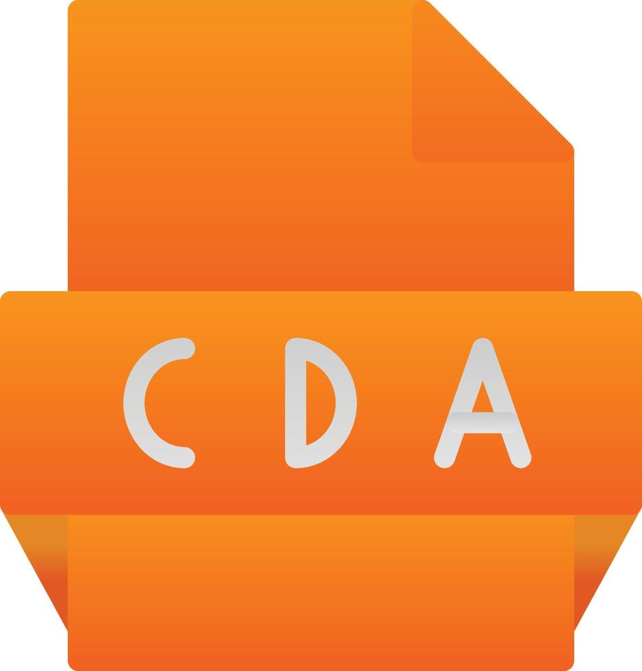 Cda File Format Icon vector